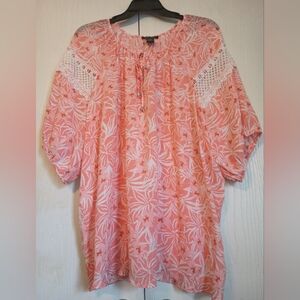 Robert Louis NWOT Women's plus size 3X floral Blouse